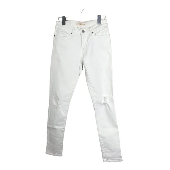 Levi's 711 Filiforme White 5 Pocket Slightly Distressed Size 27 - Picture 1 of 8